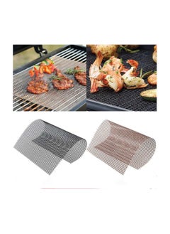 BBQ Grill Mats, Mat Set 2 PCS Non Stick Grilling Mesh Reusable Heat Resistant BBQ Teflon Grill Mats for Grilling, Cooking, Baking, Barbecue and Oven, 40 x 30 cm - pzsku/Z9E1A79B9B8667E7B8A80Z/45/_/1732795110/6fbdb5c1-8ba0-43a3-96f4-d6f666edeae0