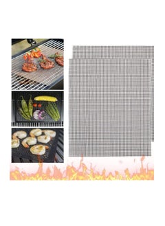 BBQ Grill Mats, Mat Set 2 PCS Non Stick Grilling Mesh Reusable Heat Resistant BBQ Teflon Grill Mats for Grilling, Cooking, Baking, Barbecue and Oven, 40 x 30 cm - pzsku/Z9E1A79B9B8667E7B8A80Z/45/_/1732795312/7fdecb6b-adff-4080-8775-92f6fc771298