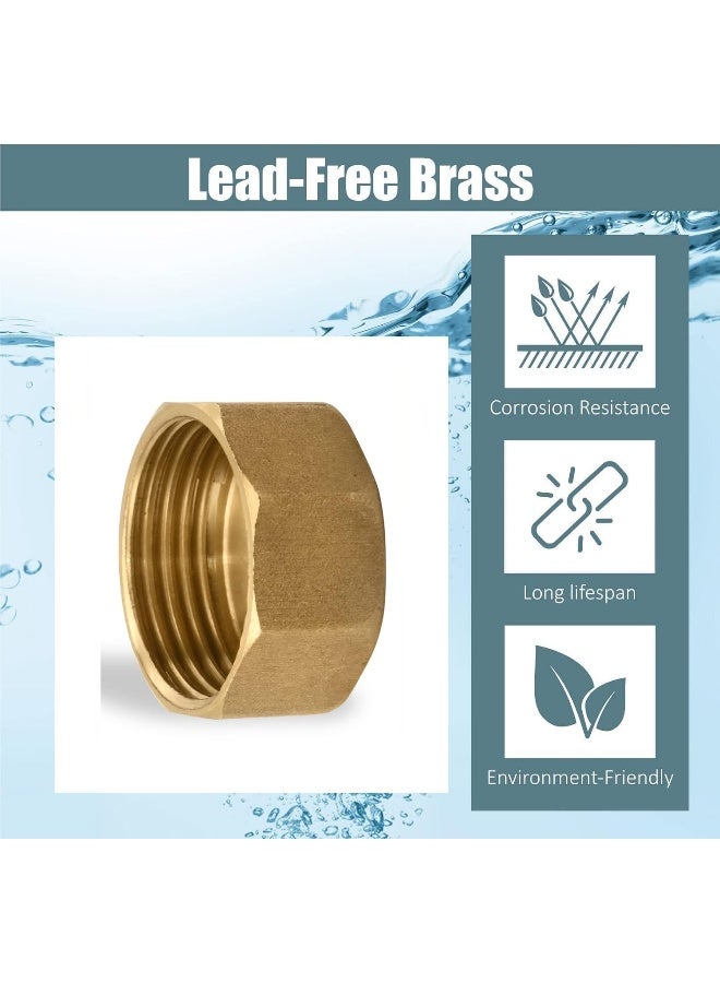 Royal Apex 2Pcs Set Brass Multi Purpose Hose Fittings With Bsp Thread For Plumbing Gas Hot Water Pipe Connector Pneumatic Etc Female Endcap 1 Inch - Image 5
