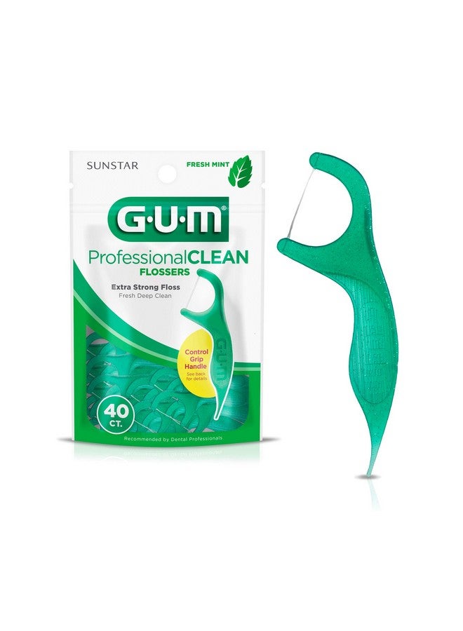 Gum Sunstar 891J Gum Professional Clean Flossers (Bag Of 40 Floss Picks) - Image 1