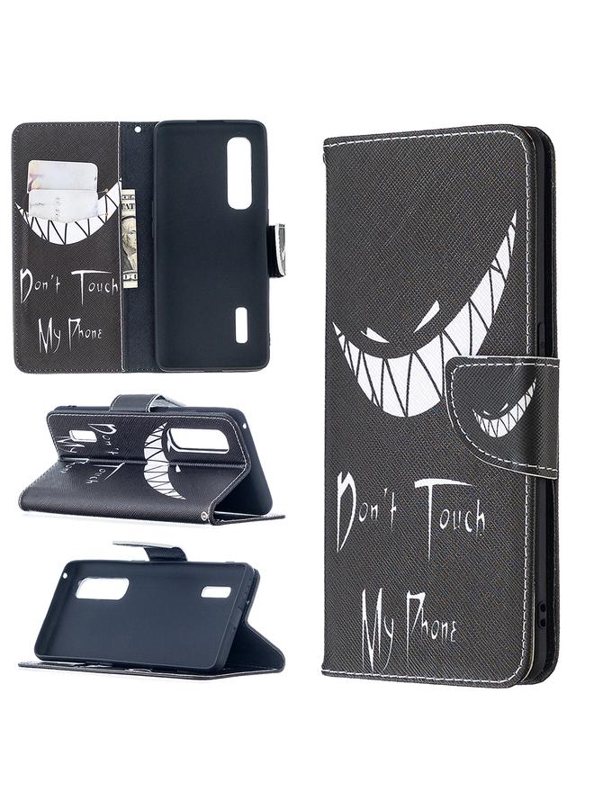 اس-توب جراب لهاتف OPPO Find X2 Pro، جراب جلدي أفقي قابل للطي بنمط رسم ملون مع حامل وفتحات للبطاقات ومحفظة - Image 1