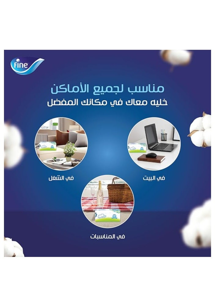 Fine Fluffy 2 Ply Facial Tissue Soft Pack, 480 Sheets  - Image 4