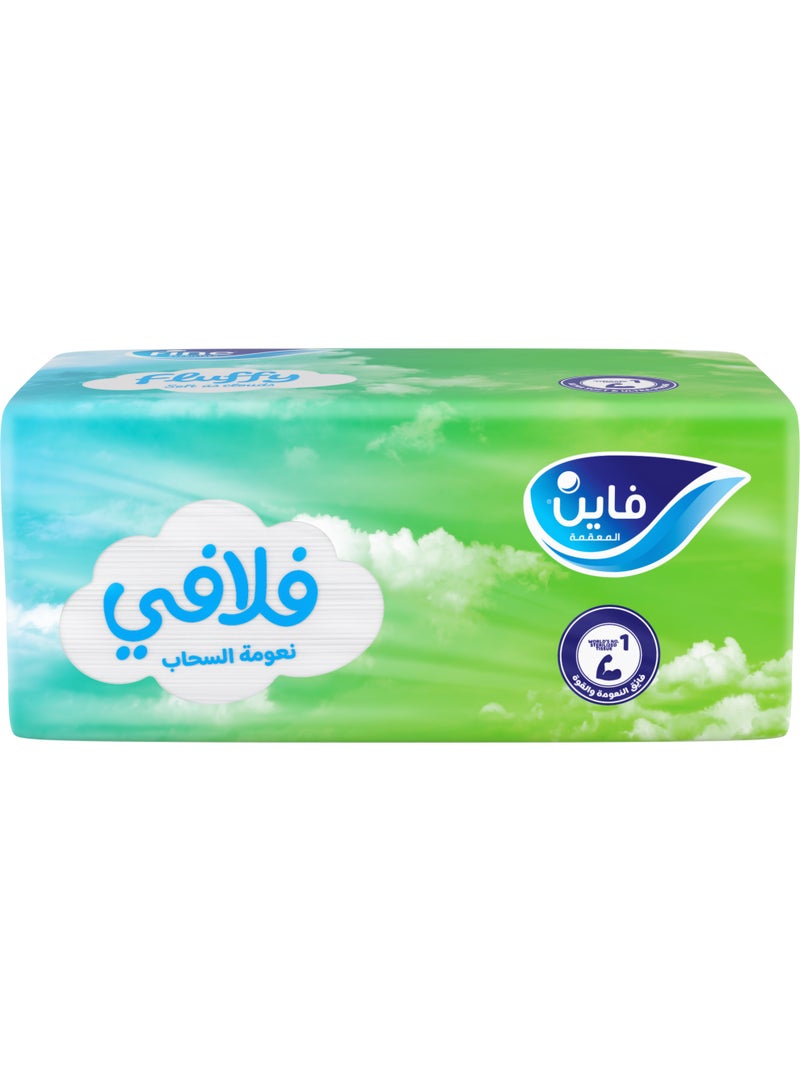 فاين فلافي مناديل وجه 2 طبقة ؛ 480 منديل عبوه نايلون - Image 1