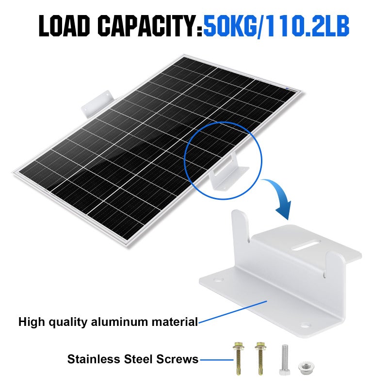 ECO-WORTHY 16 Units Solar Panel Mounting Brackets,Z Bracket Sets Lightweight Aluminum Corrosion-Free for RV, Trailer, Boat, Yachs, Wall and Other Off Gird Roof,4 Set of 4 Units - Image 5
