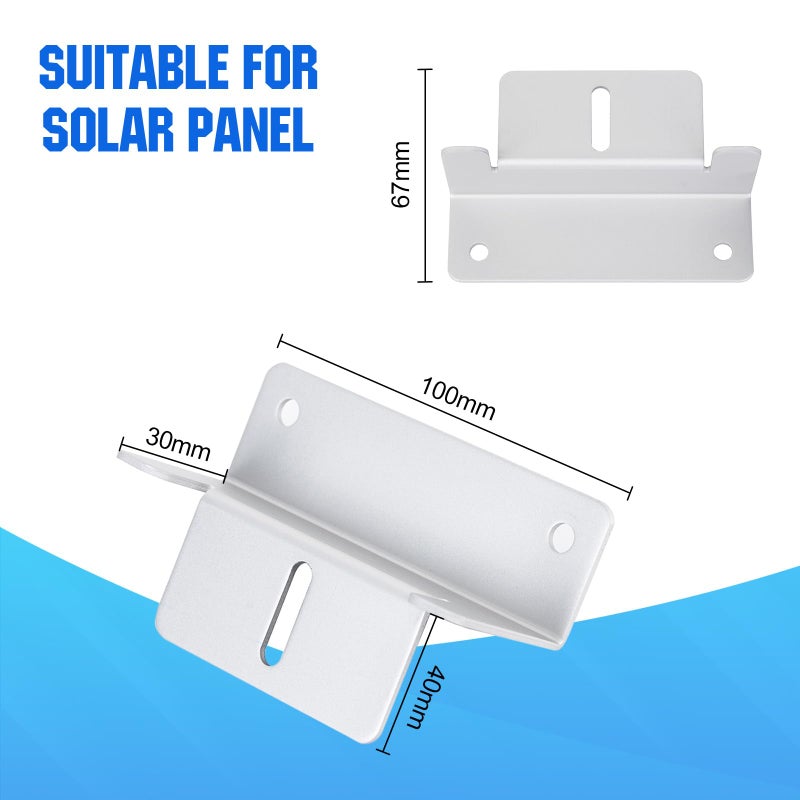 ECO-WORTHY 16 Units Solar Panel Mounting Brackets,Z Bracket Sets Lightweight Aluminum Corrosion-Free for RV, Trailer, Boat, Yachs, Wall and Other Off Gird Roof,4 Set of 4 Units - Image 2