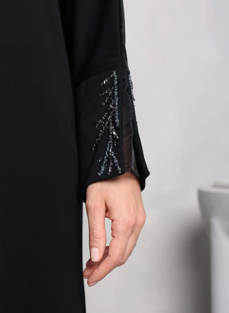 Nikias Nikias Black nida with crystal handwork on sleeves
