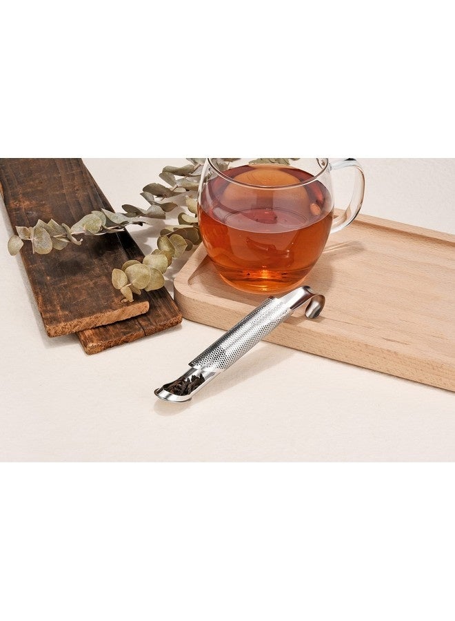Beauenty 2 Pcs Tea Infusers Loose Tea, Stainless Steel Tea Mesh Strainer, Loose Leaf Tea Steeper Diffuser, Portable Long-Handle Small Tea Holder Filter for Tea, Coffee, Mulling Spices  - Image 3