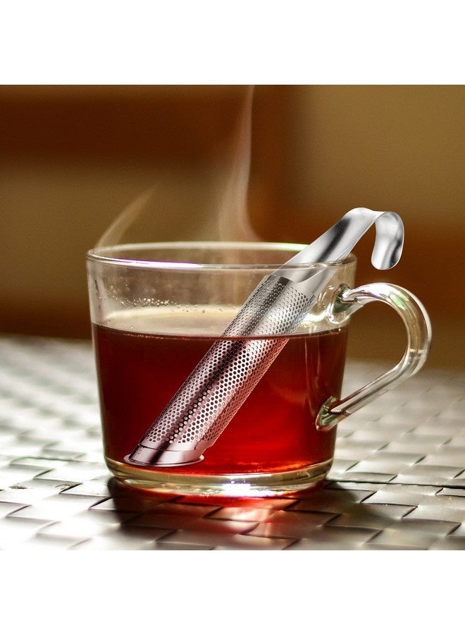 Beauenty 2 Pcs Tea Infusers Loose Tea, Stainless Steel Tea Mesh Strainer, Loose Leaf Tea Steeper Diffuser, Portable Long-Handle Small Tea Holder Filter for Tea, Coffee, Mulling Spices  - Image 5