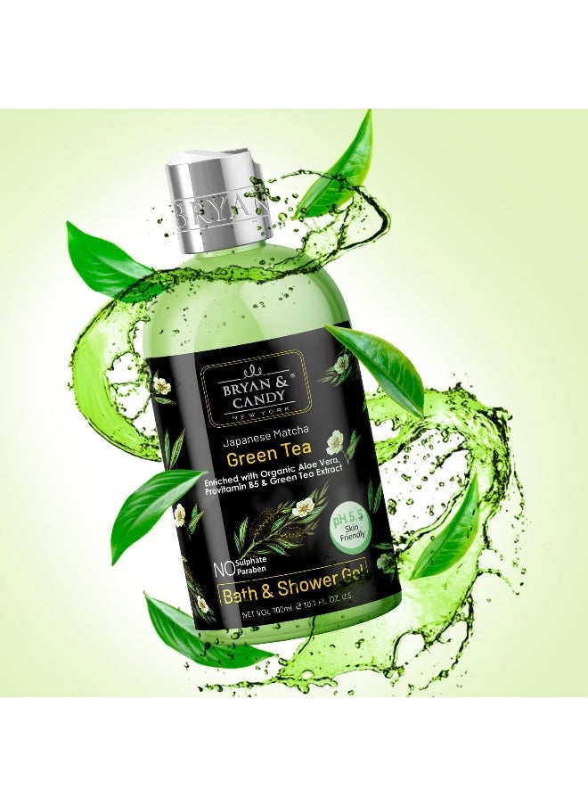 BRYAN & CANDY Bryan & Candy New York Green Tea Shower Gel (300ml) with Aloe Vera  - Image 2