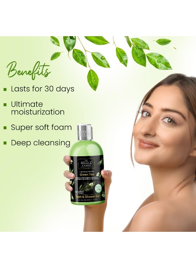 BRYAN & CANDY Bryan & Candy New York Green Tea Shower Gel (300ml) with Aloe Vera  - Image 4
