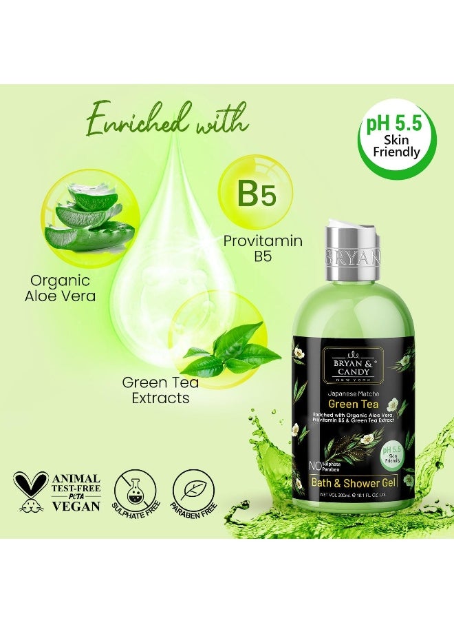 BRYAN & CANDY Bryan & Candy New York Green Tea Shower Gel (300ml) with Aloe Vera  - Image 3
