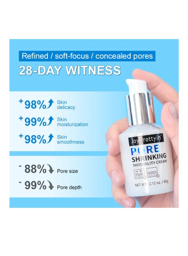 JoyPretty Pore Shrinking Invisibility Cream, Pore Shrinking Invisibility Face Primer, Instantly Conceals, Hydrates & Smooths, Radiant, Lightens Fine Lines, Oil Control Firming, Ideal for a Flawless Complexion - Image 5