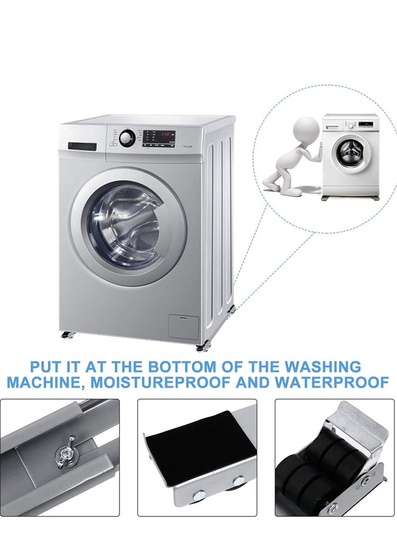 ELTRAZONE Washing Machine Stand with Wheels Adjustable Roller Base Mobile Roller Refrigerator Base Moving Cart for Dryer Fridge Furniture  - Image 2