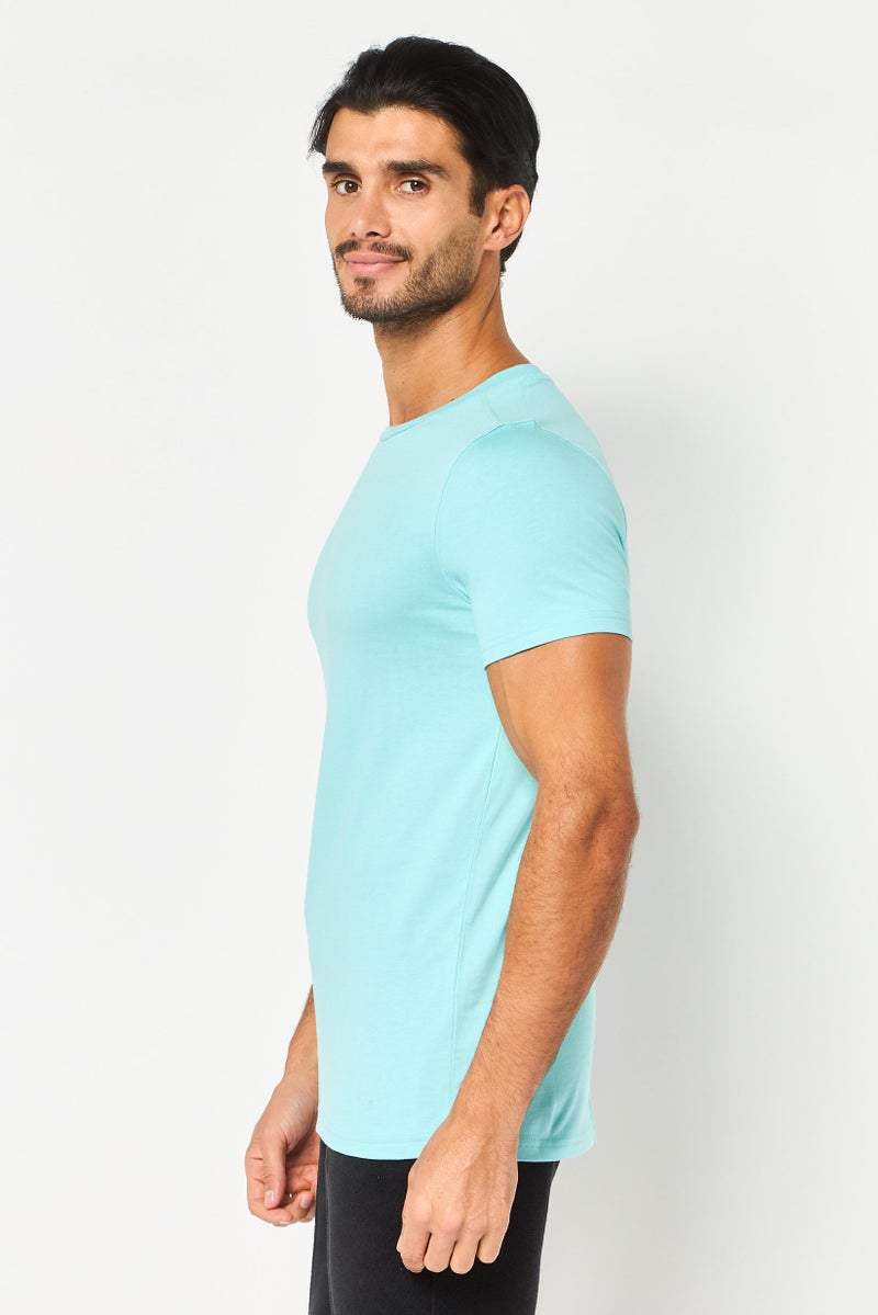 PUMA Men Slim Fit Short Sleeve Tonal Outdoor T-Shirt, Light Sky Blue - Image 4