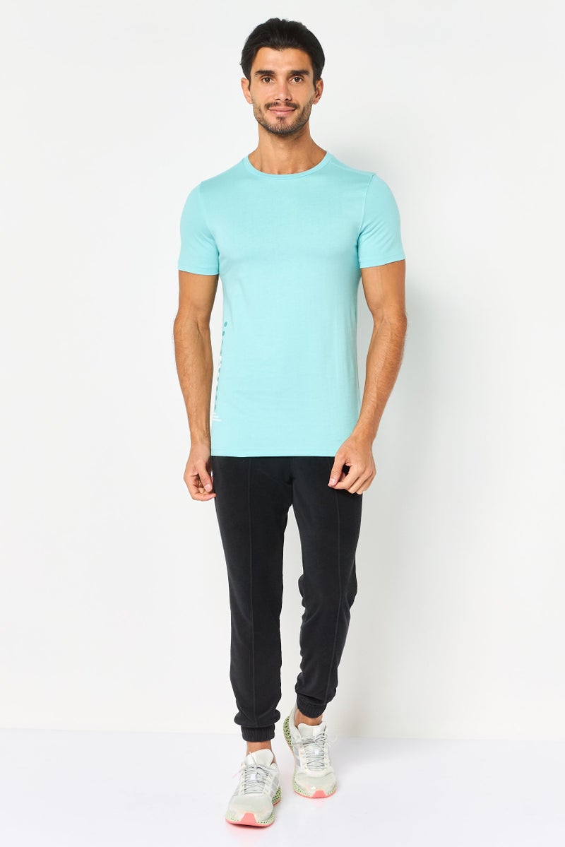 PUMA Men Slim Fit Short Sleeve Tonal Outdoor T-Shirt, Light Sky Blue - Image 2