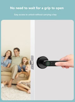 Sharpdo Smart Home Fingerprint/Password/Key Smart Lock, Suitable For Indoor Bedrooms and Offices  - Image 2