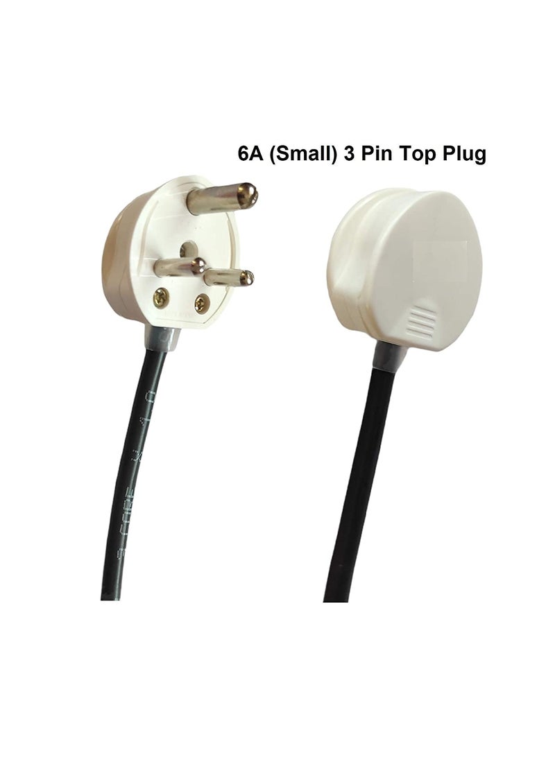 HACKENSACK Hackensack Heavy Duty Electric Extension Board Polycarbonate 2 Socket 2 Switch 6 Amp Multi Outlet with 2 Meter Copper Wire 100 SQMM x 3 Core White 6 Amp 2 Socket  - Image 4