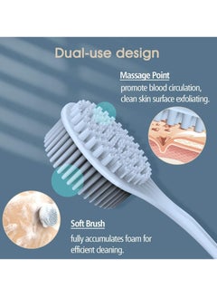 HaHaHai Silicone Bath Body Brush, Shower Brush with Soft Bristles Back Cleaning Washer  - Image 2