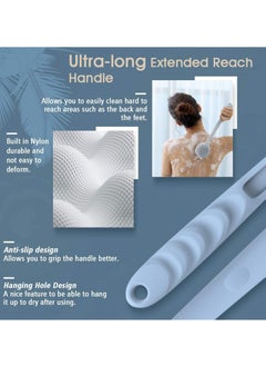 HaHaHai Silicone Bath Body Brush, Shower Brush with Soft Bristles Back Cleaning Washer  - Image 5