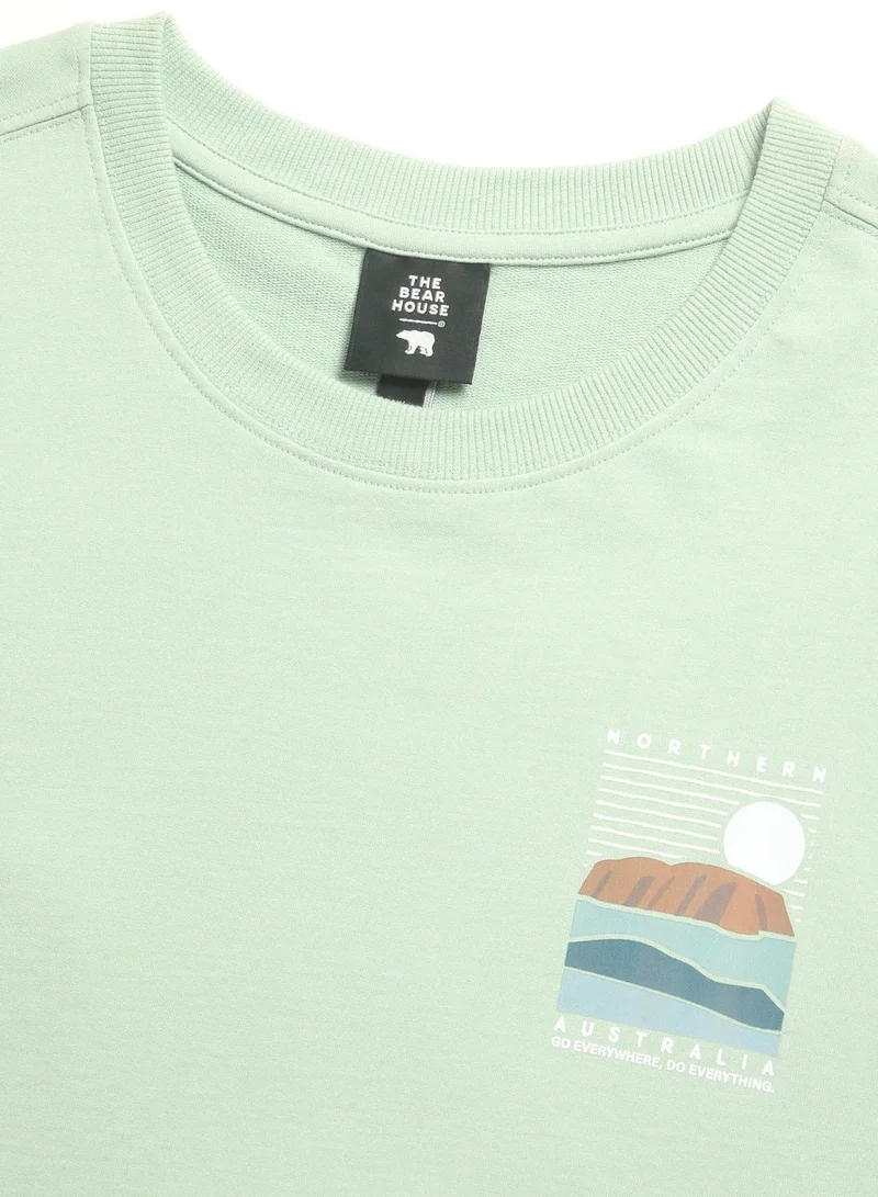 ذا بير هاوس تيشيرت قطني رجالي مريح للارتداء اليومي والصيفي