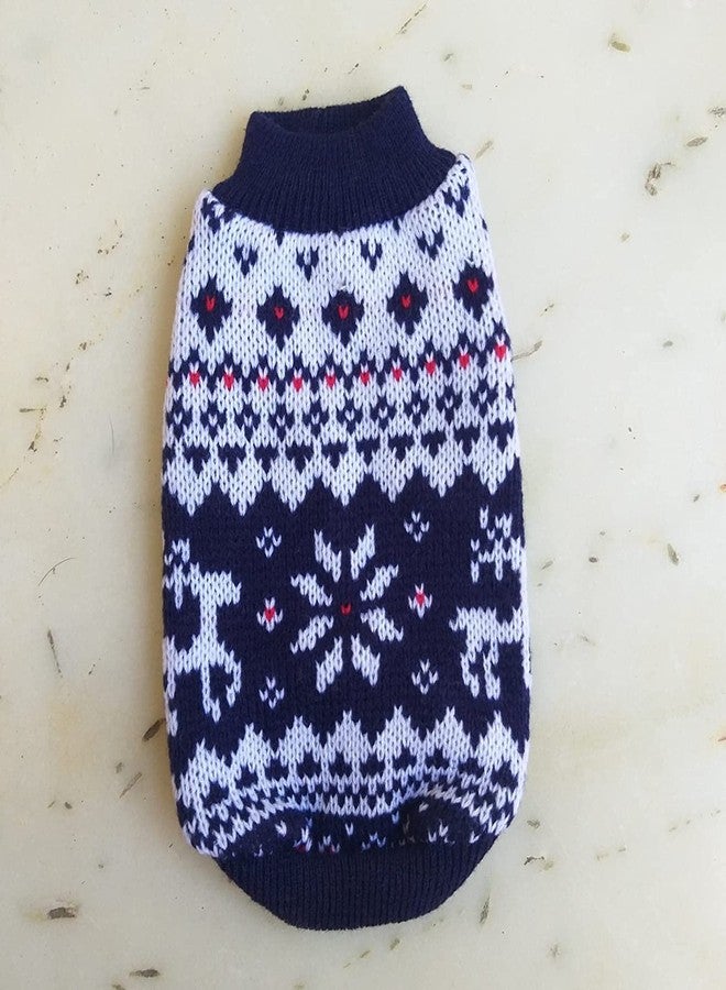 Gojira/Pet/Dog/Cat Woolen Sweater/Winter Clothes (Blue) (M) - Image 2