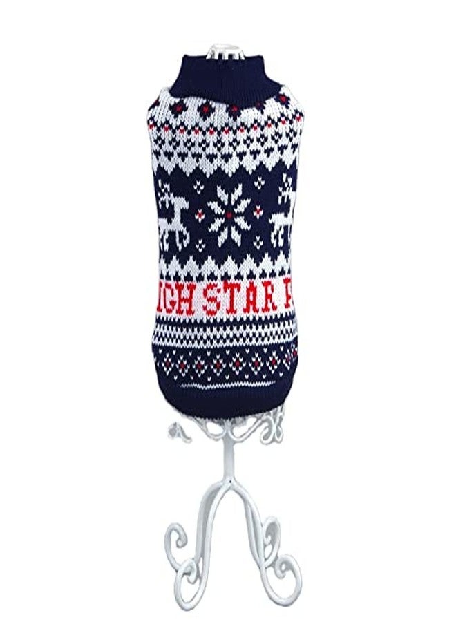 Gojira/Pet/Dog/Cat Woolen Sweater/Winter Clothes (Blue) (M) - Image 1