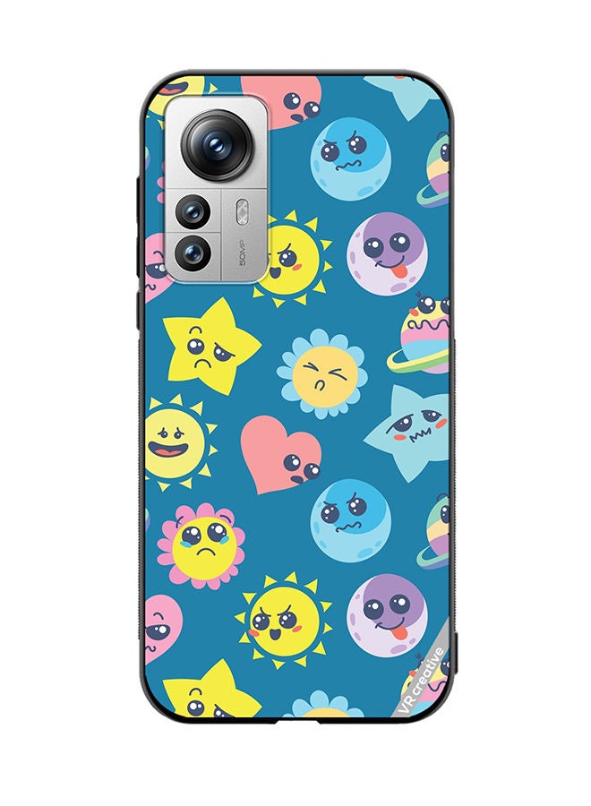 VR CREATIVE Protective Case Cover For Xiaomi 12X Various Cartoon Emoticons Design Multicolour - Image 1