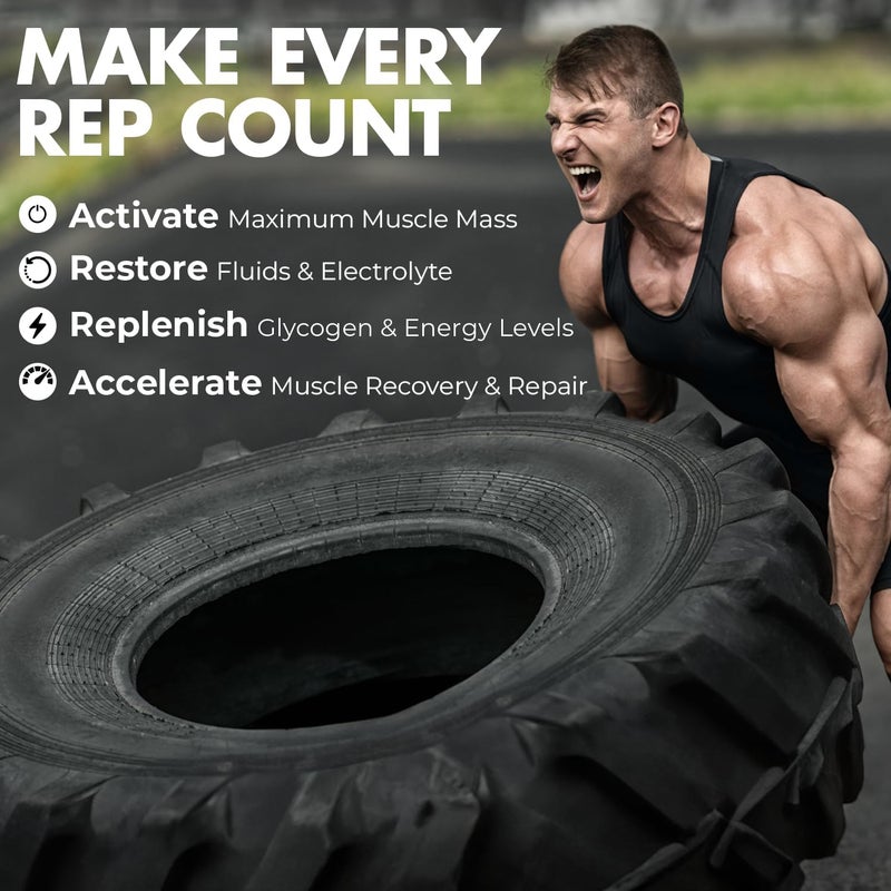 Max Muscle Arm Plus Anabolic Recovery Matrix  25g Protein 8g Bcaas 3g Creatine Monohydrate  Whey Protein Amino Acids Antioxidants Glutamine Electrolytes Tropical Punch 254 lb - Image 3