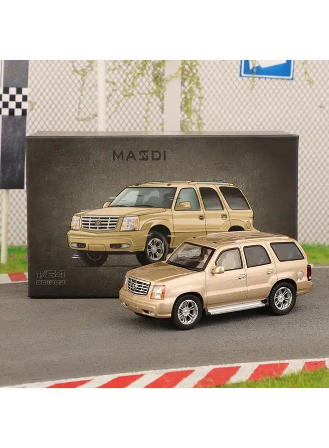 2005 Cadillac Escalade Golden 1 64 Die Cast Model Car Detailed Interior Manual Operation - Image 1