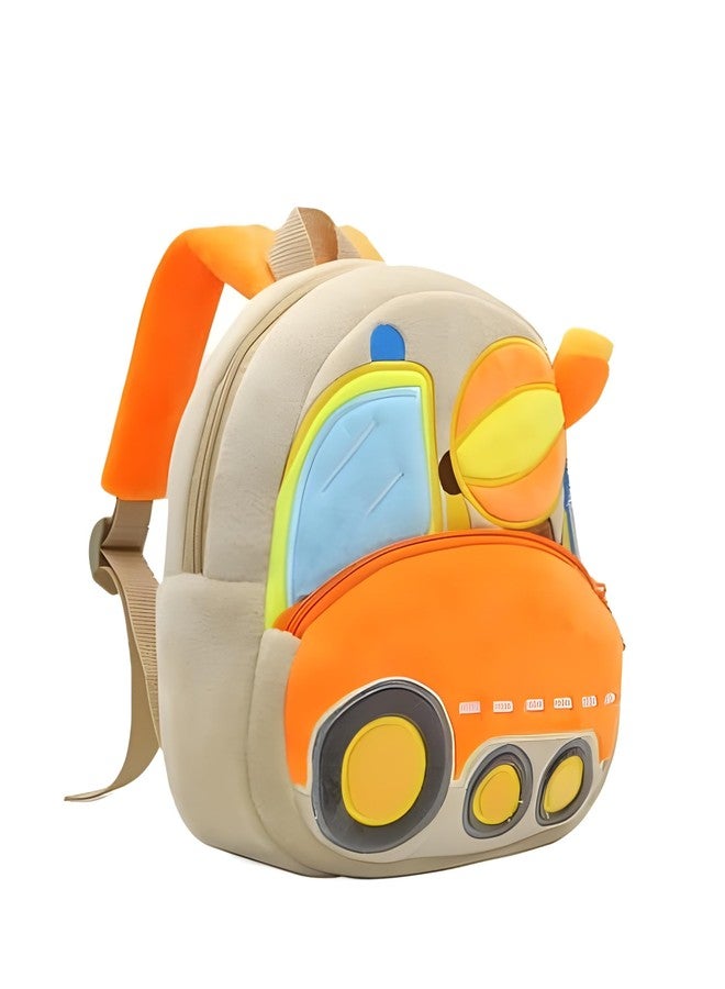 Delicado Kids Backpack Construction Truck Design Toddler Preschool Nursery School Picnic Travel Bag for Baby Boys Girls Age 2-5 Years Lightweight Cute Mini Cartoon Backpack - Image 3