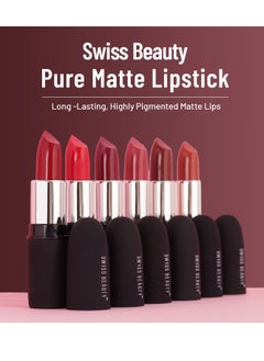 Swiss Beauty Swiss Beauty Pure Matte Lipstick Bare 3.8gm  - Image 2