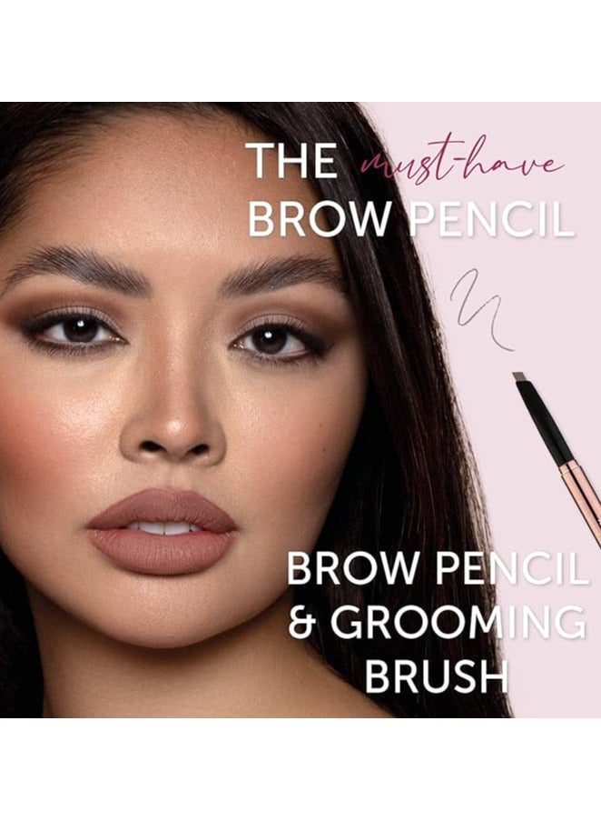 Brow Fx قلم تحديد الحواجب وفرشاة مزدوجة الطرف - بني داكن دافئ - Image 4