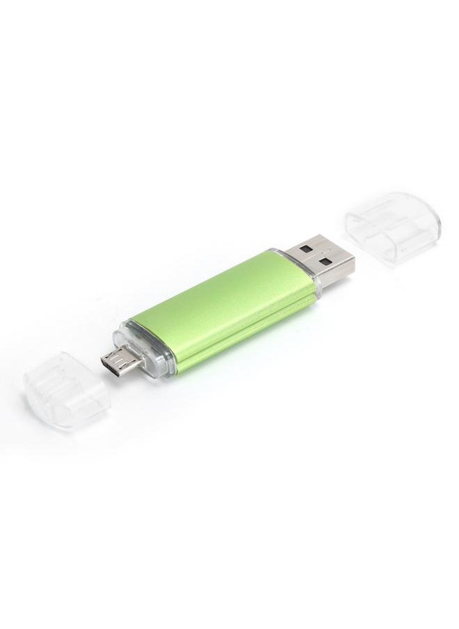 Thoraya Mobile phone computer dual-purpose creative USB flash drive customized dual plug OTG personality creative metal gift high-speed USB flash drive fairy green 64GB  - Image 1
