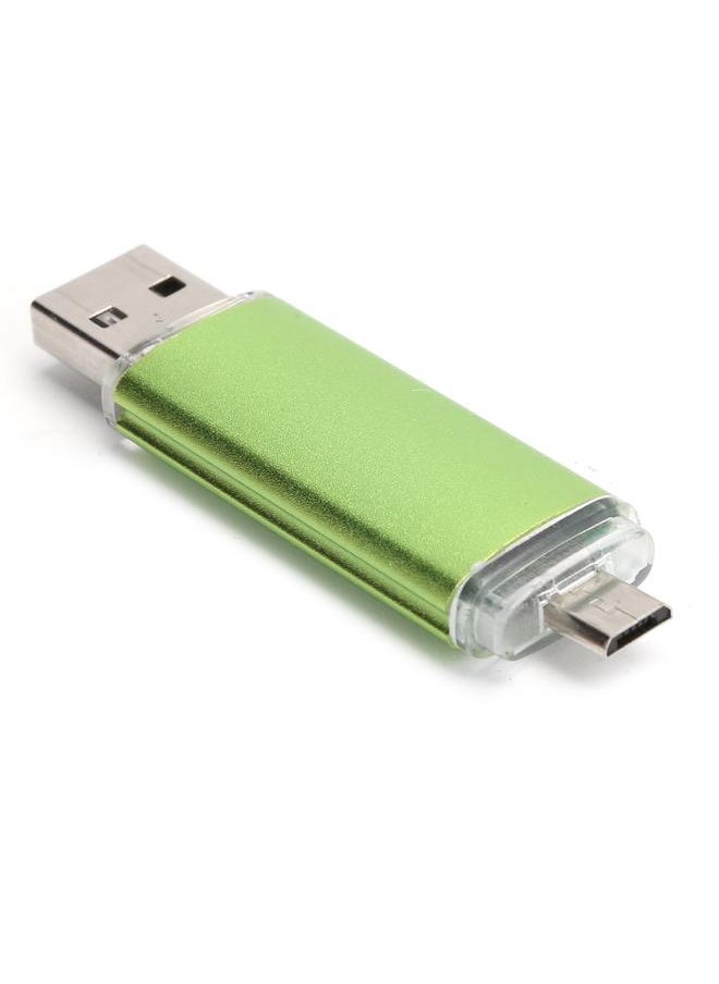 Thoraya Mobile phone computer dual-purpose creative USB flash drive customized dual plug OTG personality creative metal gift high-speed USB flash drive fairy green 64GB  - Image 2