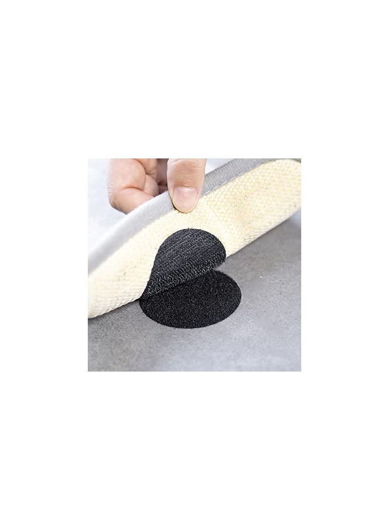 Spaceshoop Anti Slip Tri Sticker Reusable Home Floor Rug Carpet Mat Grippers Self adhesive Washable Silicone Grip Sticker Pad 5 Pcs White  - Image 5