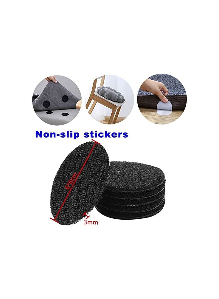 Spaceshoop Anti Slip Tri Sticker Reusable Home Floor Rug Carpet Mat Grippers Self adhesive Washable Silicone Grip Sticker Pad 5 Pcs White  - Image 3