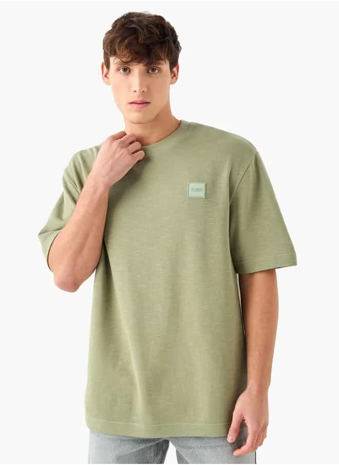 Lee Cooper Lee Cooper Oversized T-shirt with Short Sleeves and Crew Neck