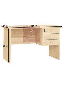 AL WADI FURNITURE AWF AL WADI FURNITURE Modern Beech Compressed Wood Desk with Cushioned Back and Seat Design Adjustable Medium back 360 Swivel Desk Chair Black for Home,Office,Study,Living Room,Warehouse,Hospital Use  - Image 2