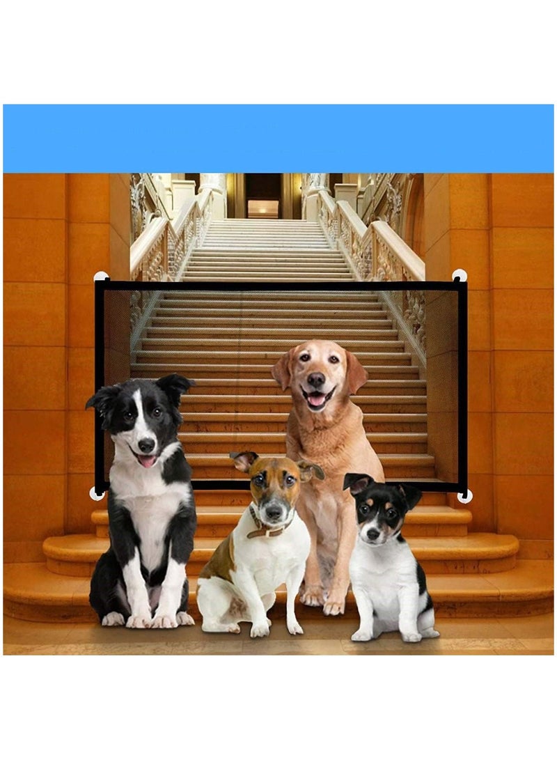 Magic Gate for Dogs - Baby Gate Guard Pet Safety Gate Safety Enclosure - Safe Guard for Pet - Baby Safety Fence - Portable Folding Mesh Gate- for House Indoor Use. - Image 1