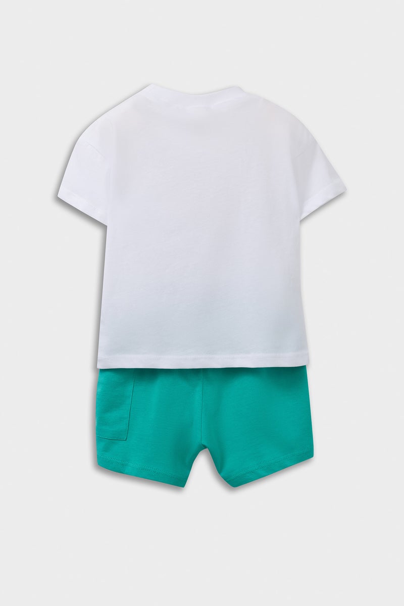 ديفاكتو طقم اولادي بطبعة فاكهة قصة عادية من قطعتين - Image 5