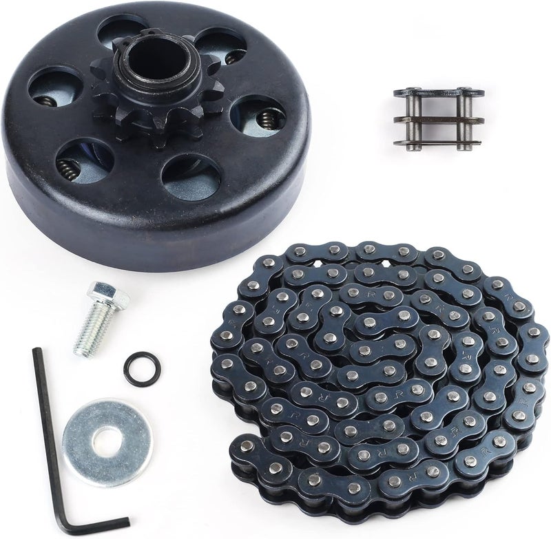 LotFancy Go Kart Clutch 3/4 Bore 10T with #40 41 420 Chain, Centrifugal Clutch Fit for Go Kart Minibike MB165 & MB200, Up to 6.5HP, 1pc Connecting Link Included - Image 1