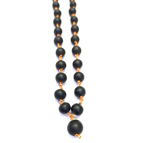 anciently Karungali Malai Copper Original 8mm | Karungali Malai Copper 8mm 54 Beads, Ebony Wood, 1 Piece - Image 3