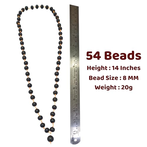anciently Karungali Malai Copper Original 8mm | Karungali Malai Copper 8mm 54 Beads, Ebony Wood, 1 Piece - Image 5
