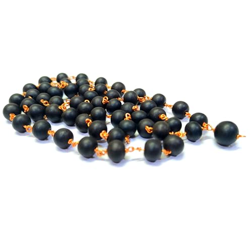 anciently Karungali Malai Copper Original 8mm | Karungali Malai Copper 8mm 54 Beads, Ebony Wood, 1 Piece - Image 2