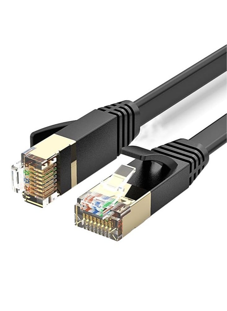 Anmi - 15m Cat 7 Ethernet Cable High Speed FlatGB RJ45 LAN 10GB PS600Mhz shielded Internet Network PatchCord Compatible for Gaming Ps5/Ps4/Ps3 XBOX PC Laptop Modem Router - Image 1