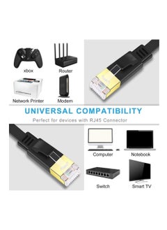 Anmi 15m Cat 7 Ethernet Cable High Speed FlatGB RJ45 LAN 10GB PS600Mhz shielded Internet Network PatchCord Compatible for Gaming Ps5/Ps4/Ps3 XBOX PC Laptop Modem Router  - Image 2