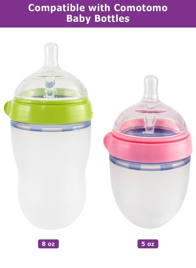 joyfeed Sippy Spout Nipples for Comotomo Baby Bottles,100% Soft Silicone Sippy Cup Nipples,Variable Flow Conversion Nipple,6+ Months,4 Count - Image 5