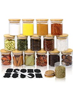 Glass Food Storage Containers for Kitchen Pantry Organization Tea Spices Coffee Candy Herbs set of 16 - pzsku/Z9E1BBB36B46270171938Z/45/_/1675337685/0d202e77-c664-44d5-a886-ef4f1b474555