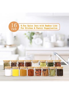 Glass Food Storage Containers for Kitchen Pantry Organization Tea Spices Coffee Candy Herbs set of 16 - pzsku/Z9E1BBB36B46270171938Z/45/_/1675337685/37749059-7262-4f03-ac9c-13802acb92e1