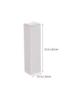 EXCEART Lipstick Pack Box 50 Pcs Lip Gloss Tubes Kraft Paper Packaging Boxes Lipstick Storage Boxes Lip Balm Wrapping Box (White) Paper Essential Oil Box  - Image 3